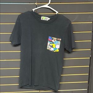 Bape Black T-Shirt with Multicolor Pocket
